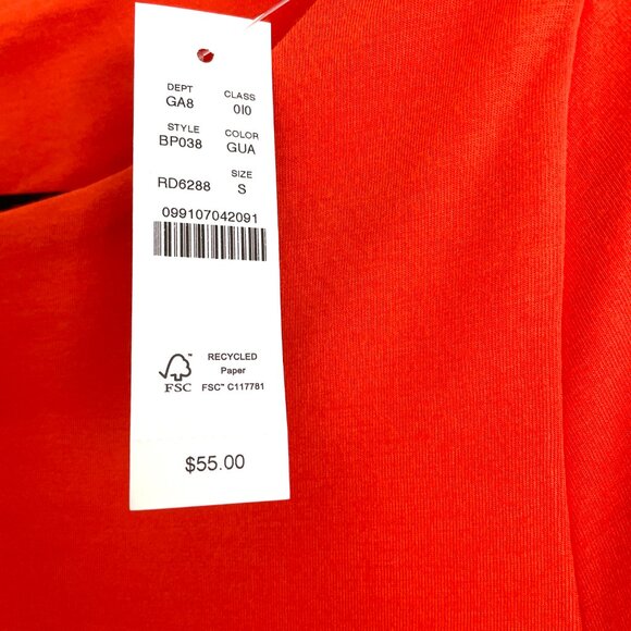 J. Crew FormKnit Elbow Sleeve T-shirt in Guarana Orange NWT - Picture 5 of 5